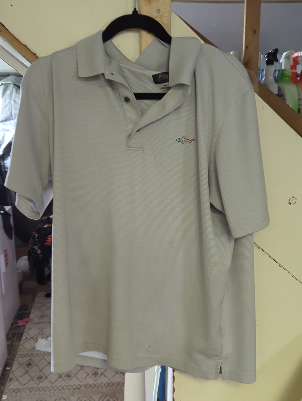 Greg Norman Collection Light Gray Men's Golf Polo